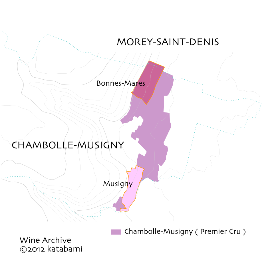 ボンヌ・マールの位置関係をあらわした地図