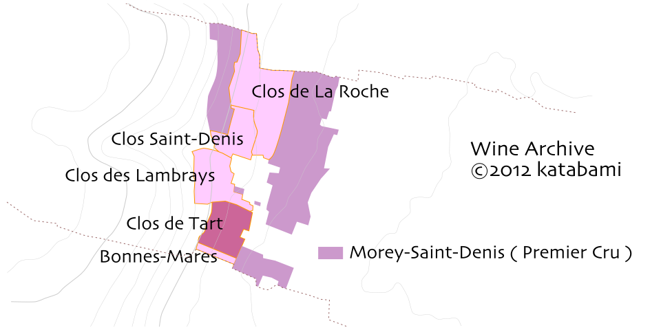 クロ・ド・タールの位置関係をあらわした地図