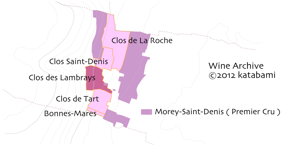 クロ・デ・ランブレイの位置関係をあらわした地図