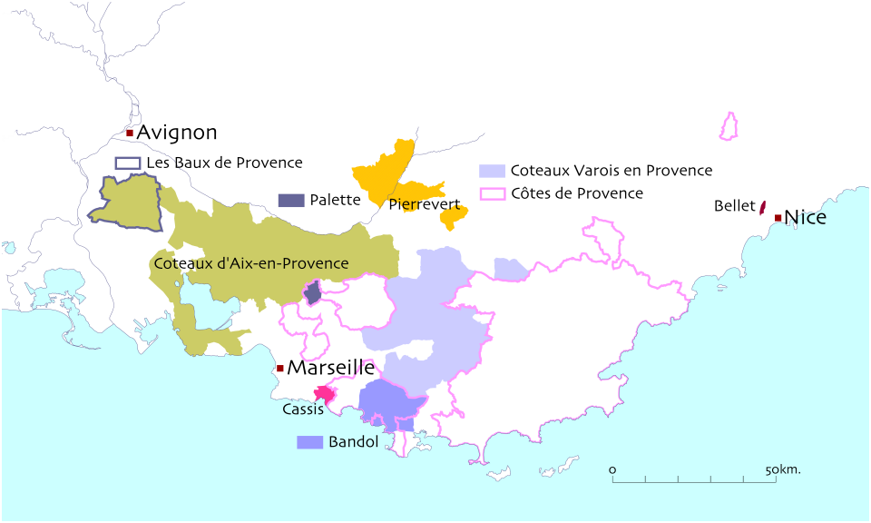 プロヴァンス＝アルプ＝コート・ダジュール地域圏のワイン産地